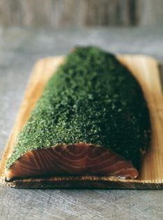 Baked salmon with honey, mustard and dill