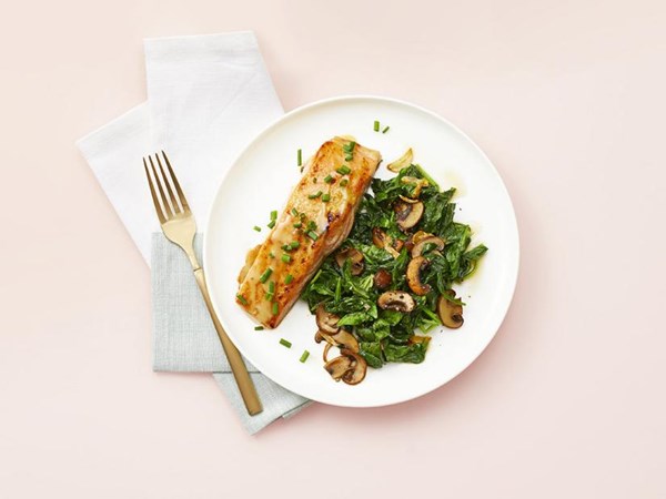 Baked salmon with honey mustard sauce