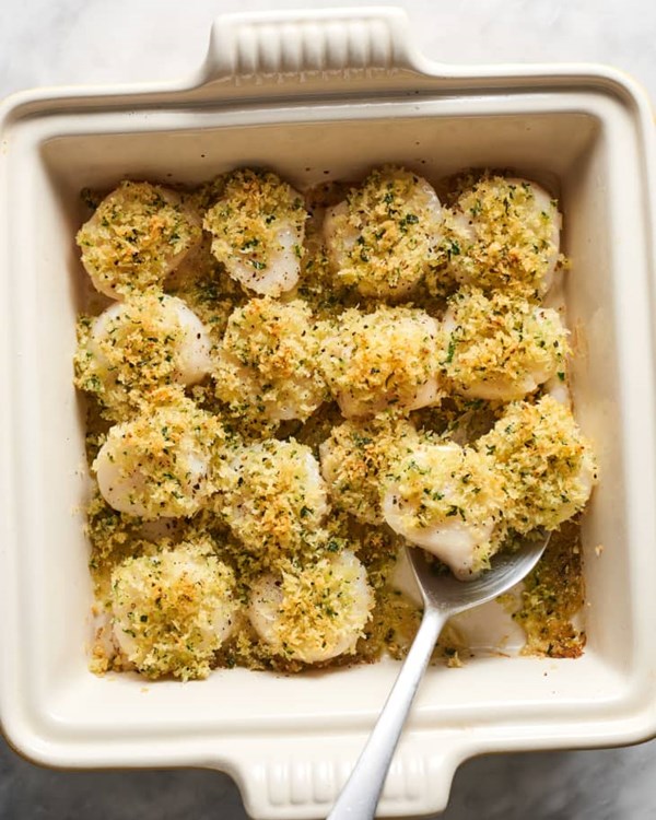 Baked scallops