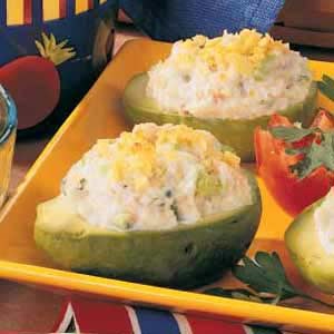 Baked seafood avocados 