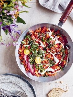 Baked shakshuka with butter beans