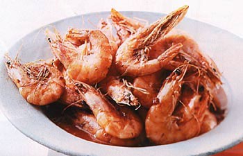 Baked shrimp in chipotle sauce 