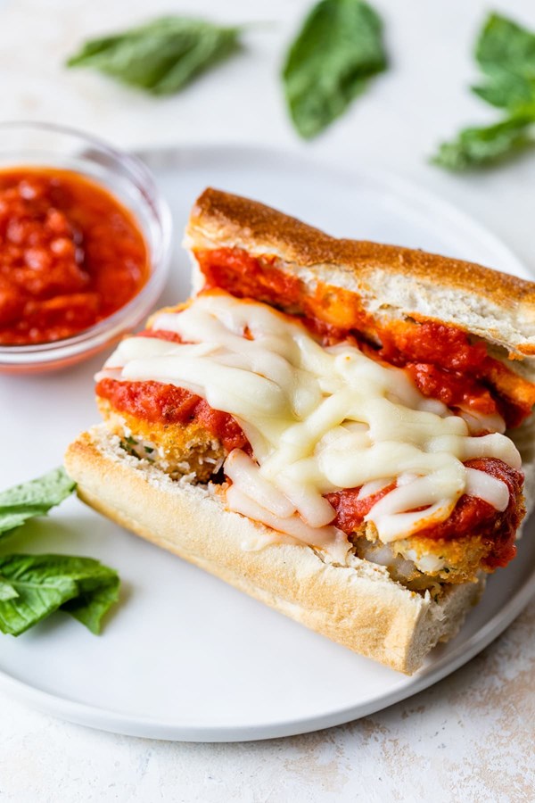Baked shrimp Parmesan hero 