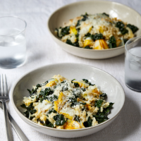 Baked smoked haddock risotto