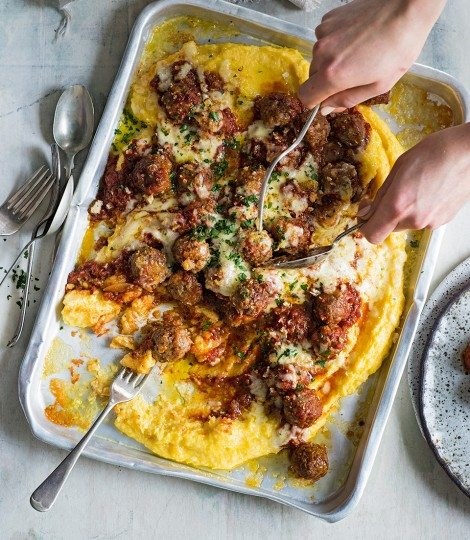 Baked smoky meatballs