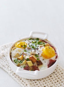 Baked snug eggs