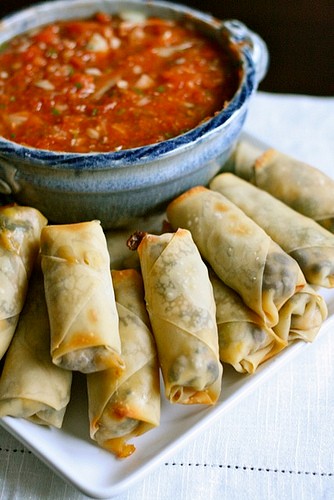 Baked Southwestern egg rolls