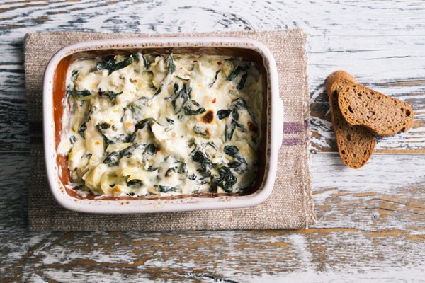 Baked spinach and artichoke dip