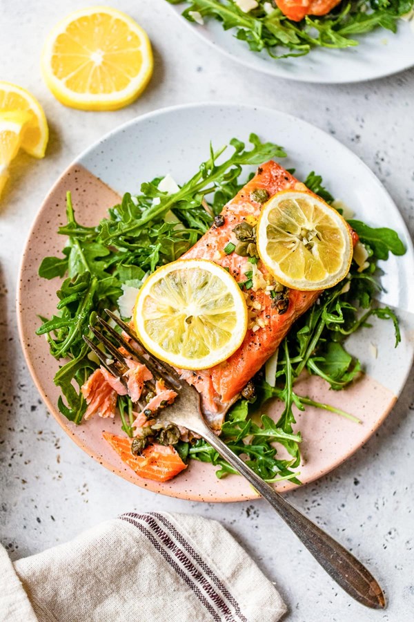 Baked steelhead trout