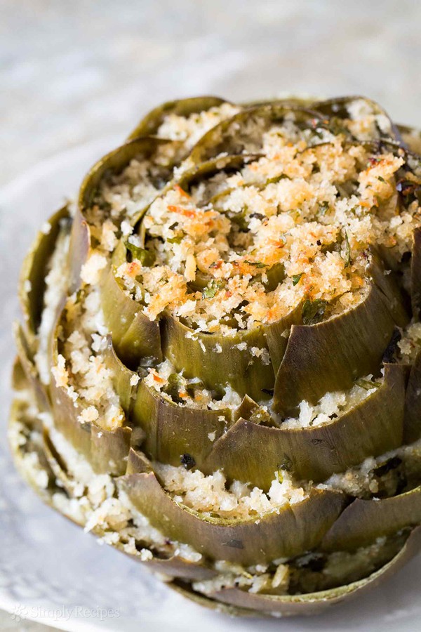 Baked stuffed artichokes