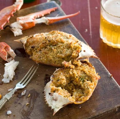 Baked stuffed crab (Txangurroa labean)