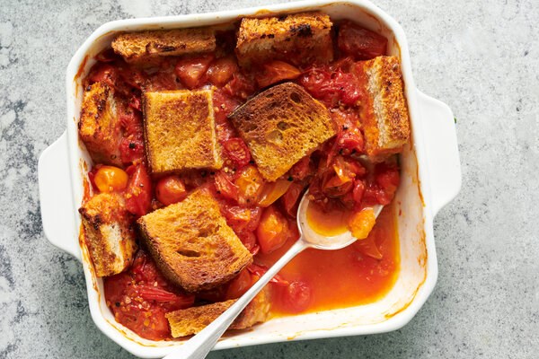 Baked summer tomatoes