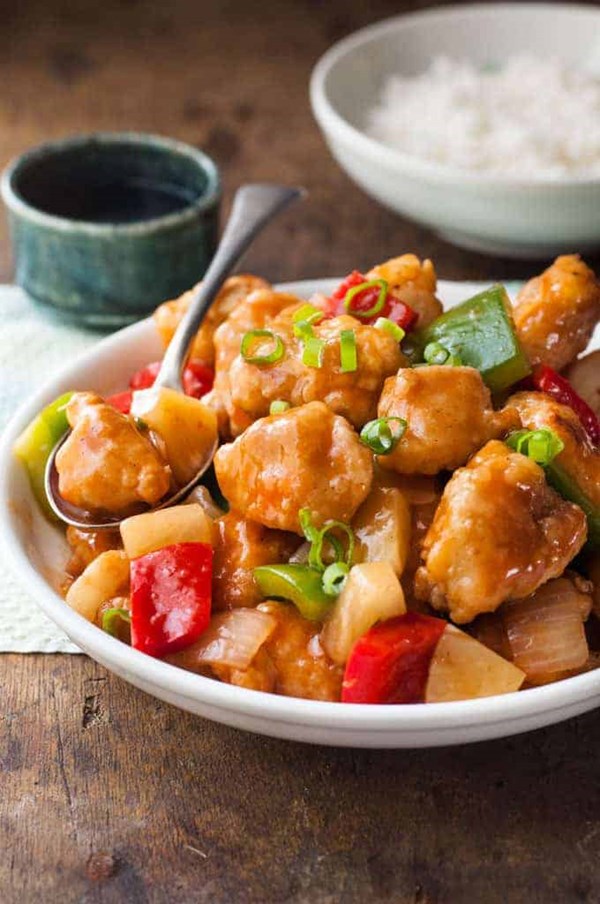 Baked sweet and sour chicken