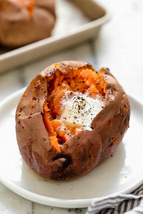 Baked sweet potato (how to bake sweet potatoes)