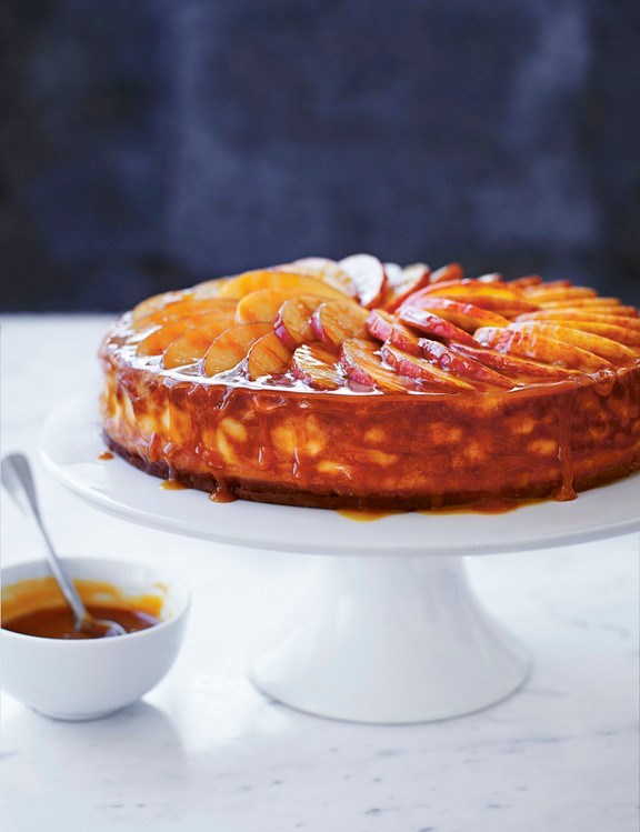 Baked toffee apple cheesecake
