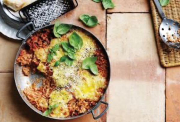 Baked tomato and provola risotto