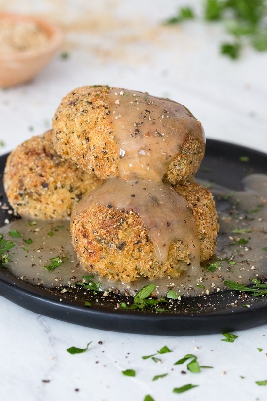 Baked turkey croquettes