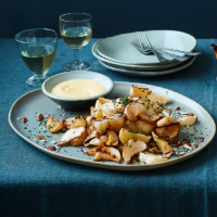 Baked turnips with almonds and aioli