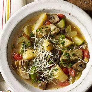 Baked vegetable soup
