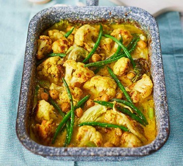 Baked veggie korma