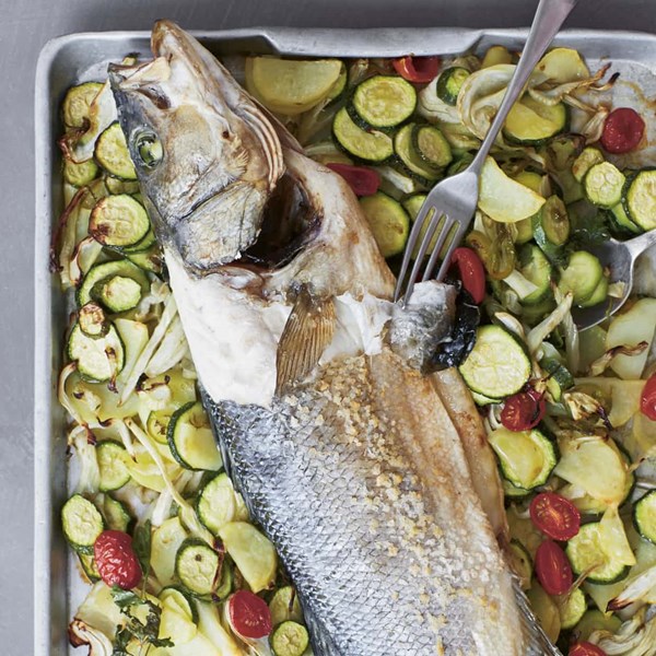 Baked whole fish