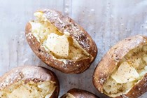 Baked Yukon Gold potatoes