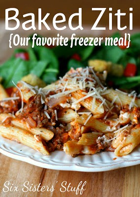 Baked ziti {freezer meal}