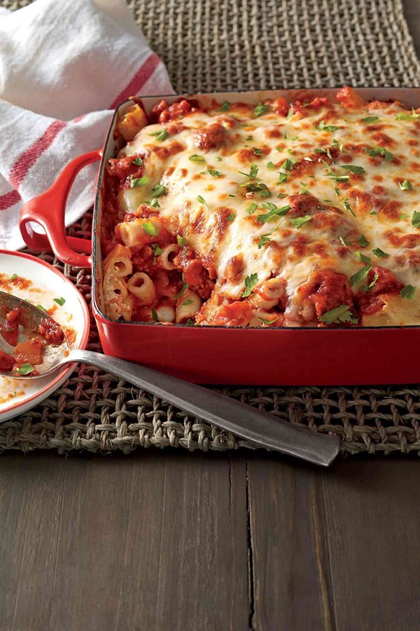 Baked ziti with sausage