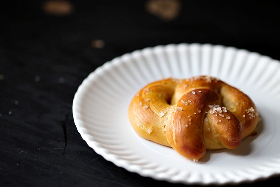 Baker's sign soft pretzels