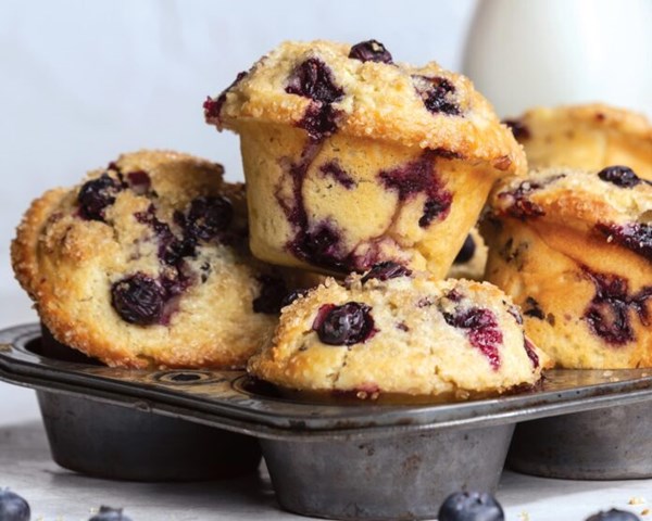 Bakery-style blueberry muffins