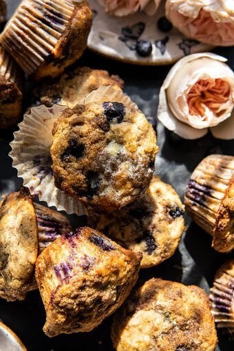 Bakery vanilla blueberry crunch muffins