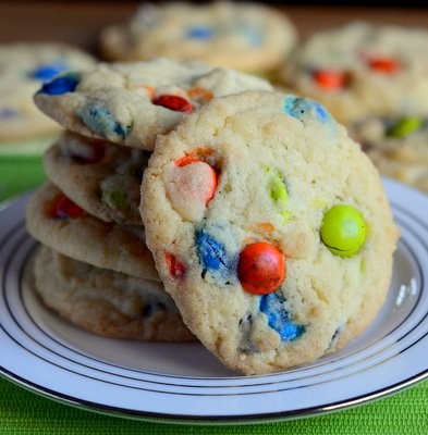 Baking Bites' M&M cookies