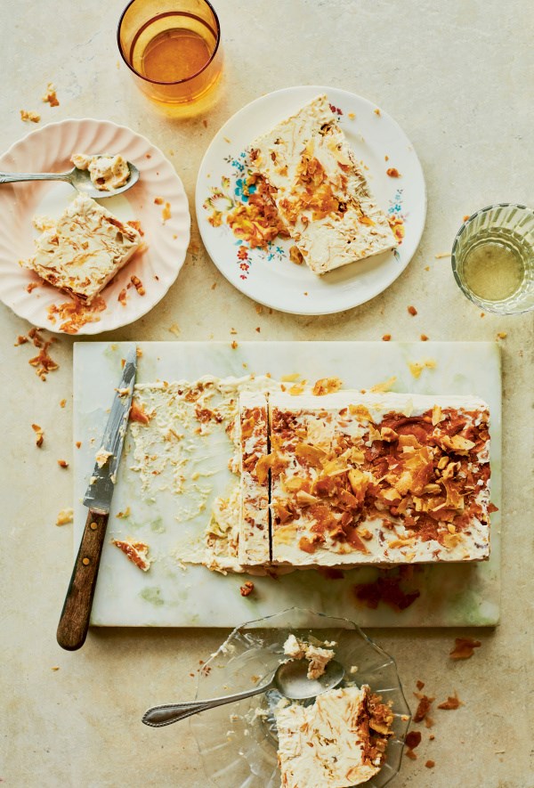 Baklava ricotta semifreddo