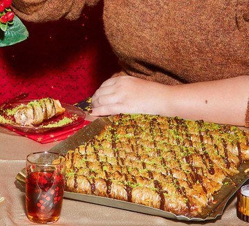 Baklava with spiced nuts, ricotta & chocolate