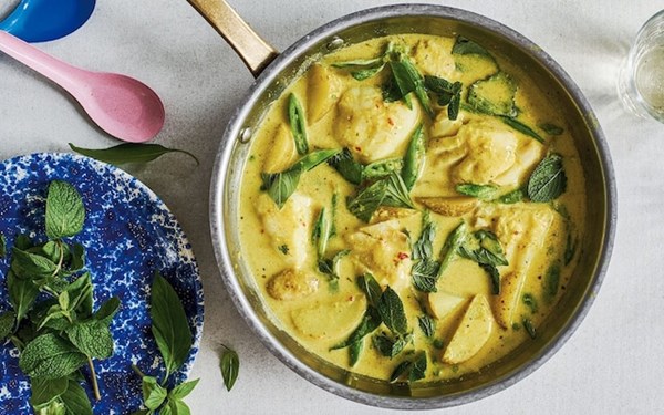 Balinese fish, potato and coconut curry