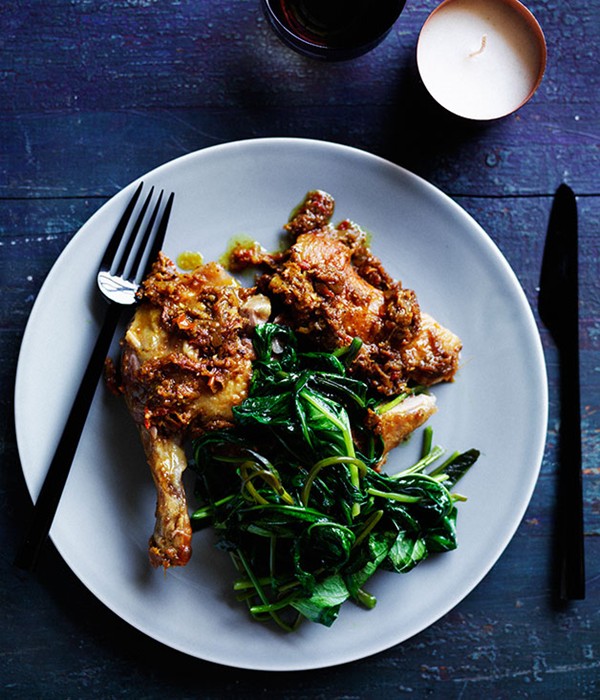 Balinese-style roast duck