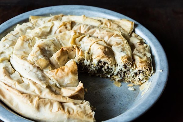 Balkan lamb and leek pie