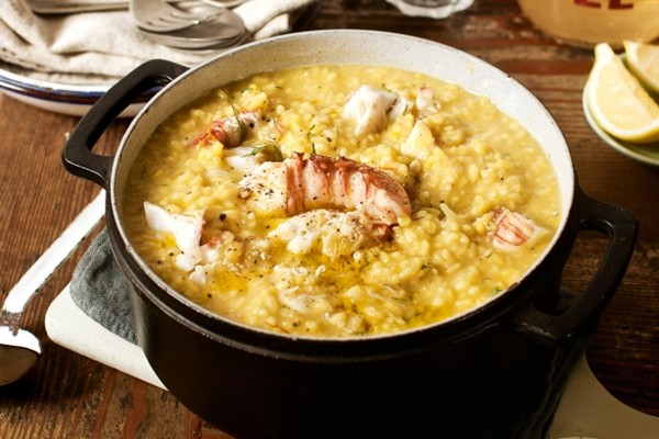 Balmain bug, saffron & fennel risotto