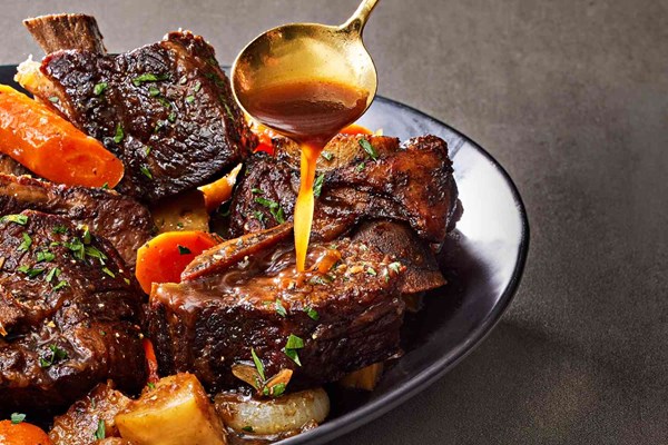 Balsamic and brown sugar short ribs