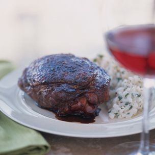 Balsamic-braised chicken