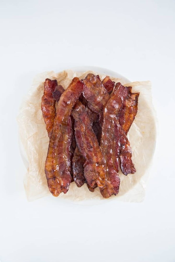 Balsamic-brown sugar bacon