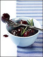 Balsamic-glazed baby beets
