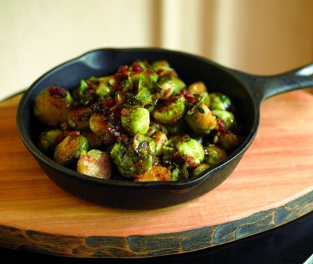 Balsamic-glazed Brussels sprouts with pancetta