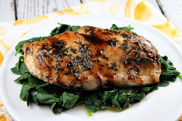 Balsamic-glazed chicken