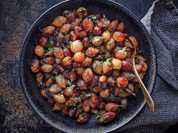 Balsamic-glazed pearl onions
