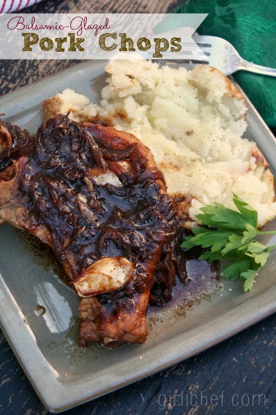 Balsamic-glazed pork chops