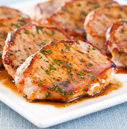 Balsamic-glazed pork cutlets