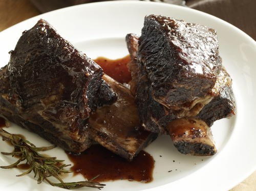 Balsamic-glazed short ribs