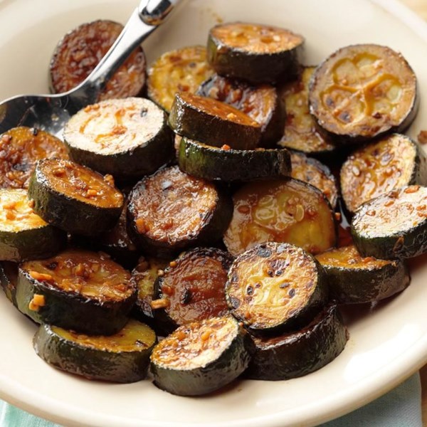 Balsamic-glazed zucchini