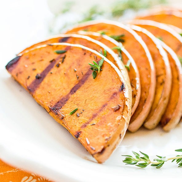 Balsamic-grilled butternut